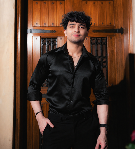 Black Diamond Satin Shirt | Limited Drop