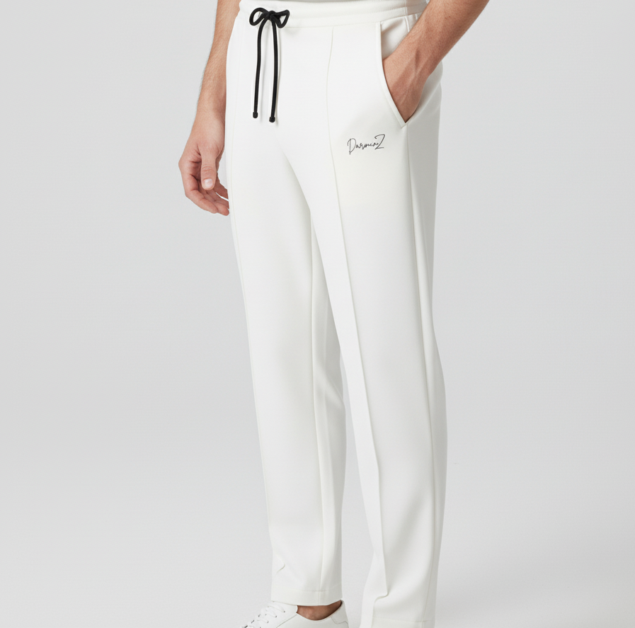 DarminZ Pleated Trouser White