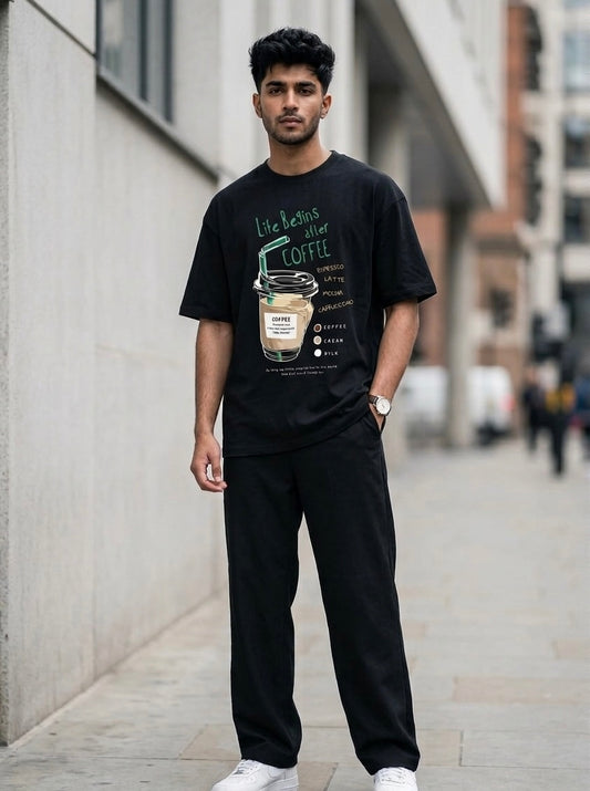 BLACK COFFEE -  Oversized TEE